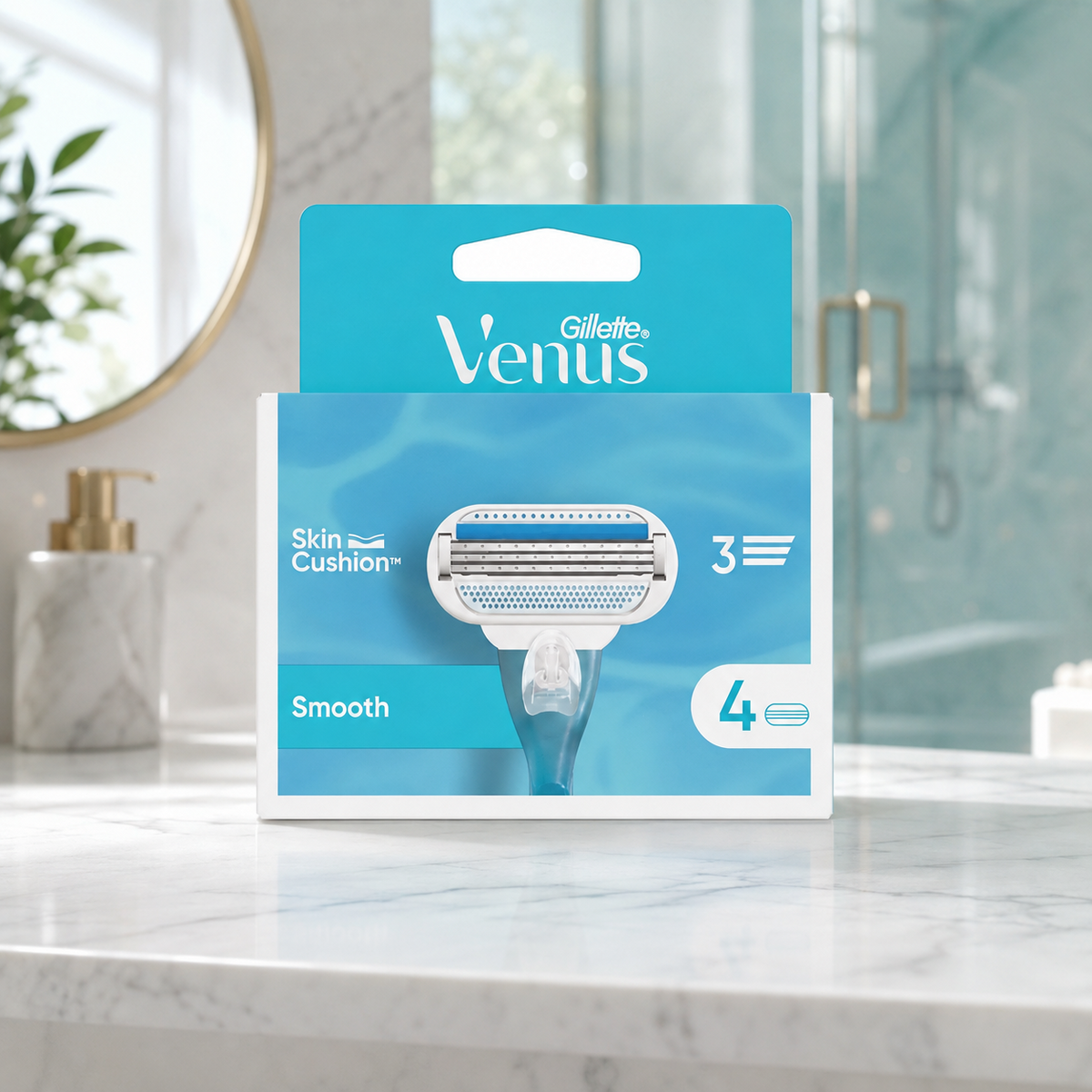 Gillette Venus Smooth Ersatzklingen – 4er-Pack mit 3 Klingen