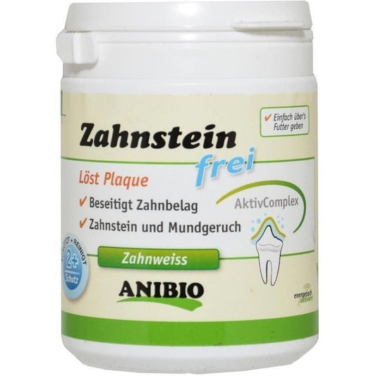 Anibio Zahnstein Frei Nahrungsergänzung Hund Katze Zahnbelag  Mundgeruch 140 g