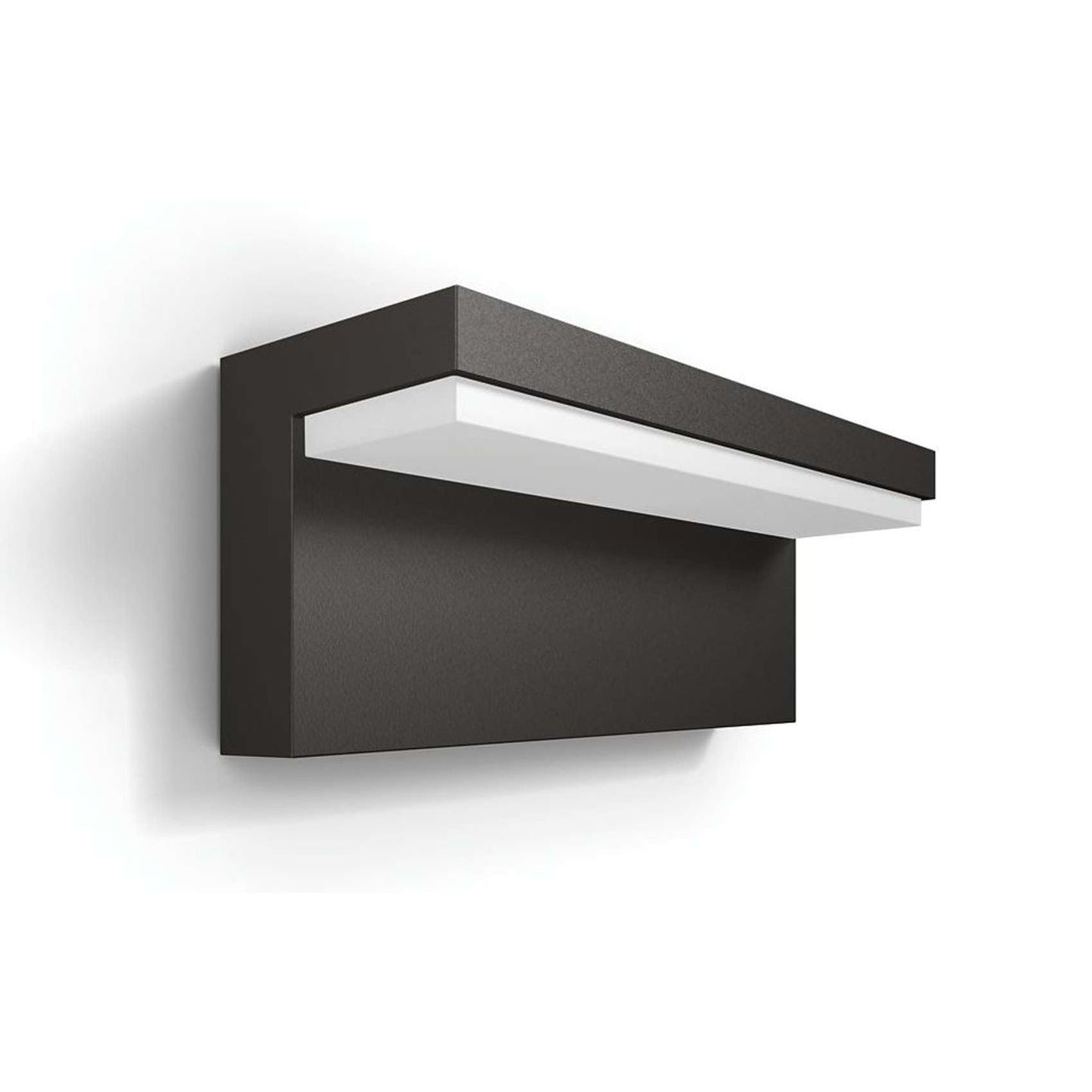 Philips Outdoor Ultra-Efficient Bustan Wandleuchte 3.8W, Bewegungssensor, 2700K warmweißes Licht, IP44 wetterfest, anthrazit