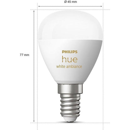 Philips Hue Luster Kugellampe White Ambiance E14 2er-Pack 2x470lm