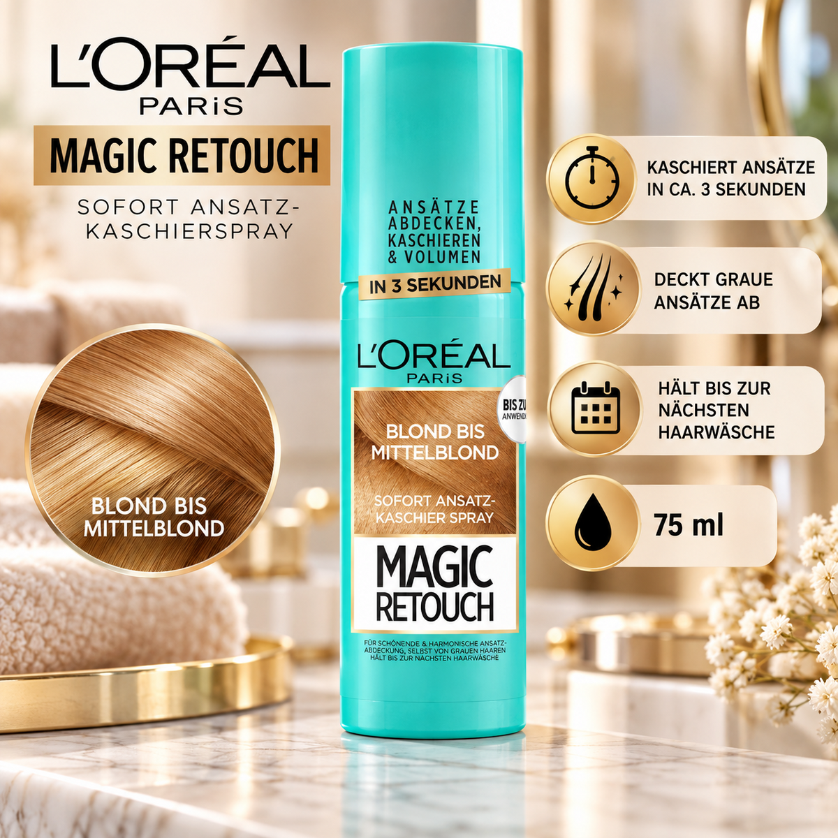 L'ORÉAL PARIS Magic Retouch Anatzspray, 75ml