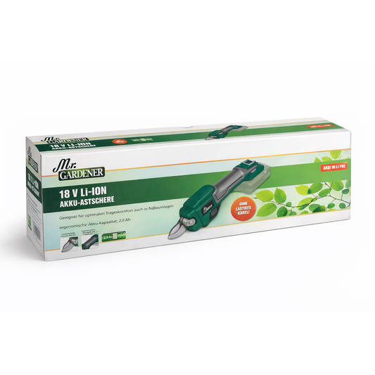 Mr. Gardener Akku-Astschere 18 V Gartenschere Astschneider – OHNE Akku & Ladeger