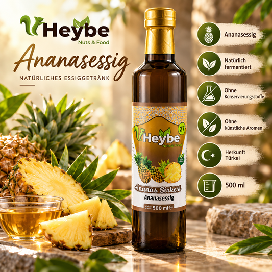 Heybe Ananas Essig 500 ml – Natürlich fermentierter Fruchtessig – Produktbild 1
