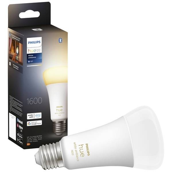 PHILIPS Hue White Ambiance E27 Einzelpack 1600 LED Lampe Warmweiß bis Kaltweiß