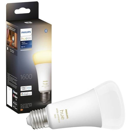 PHILIPS Hue White Ambiance E27 Einzelpack 1600 LED Lampe Warmweiß bis Kaltweiß