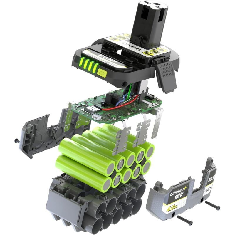 RYOBI 18 V ONE+ HP 4,0 Ah Lithium+ Akku RB1840X, Intellicell-Technologie