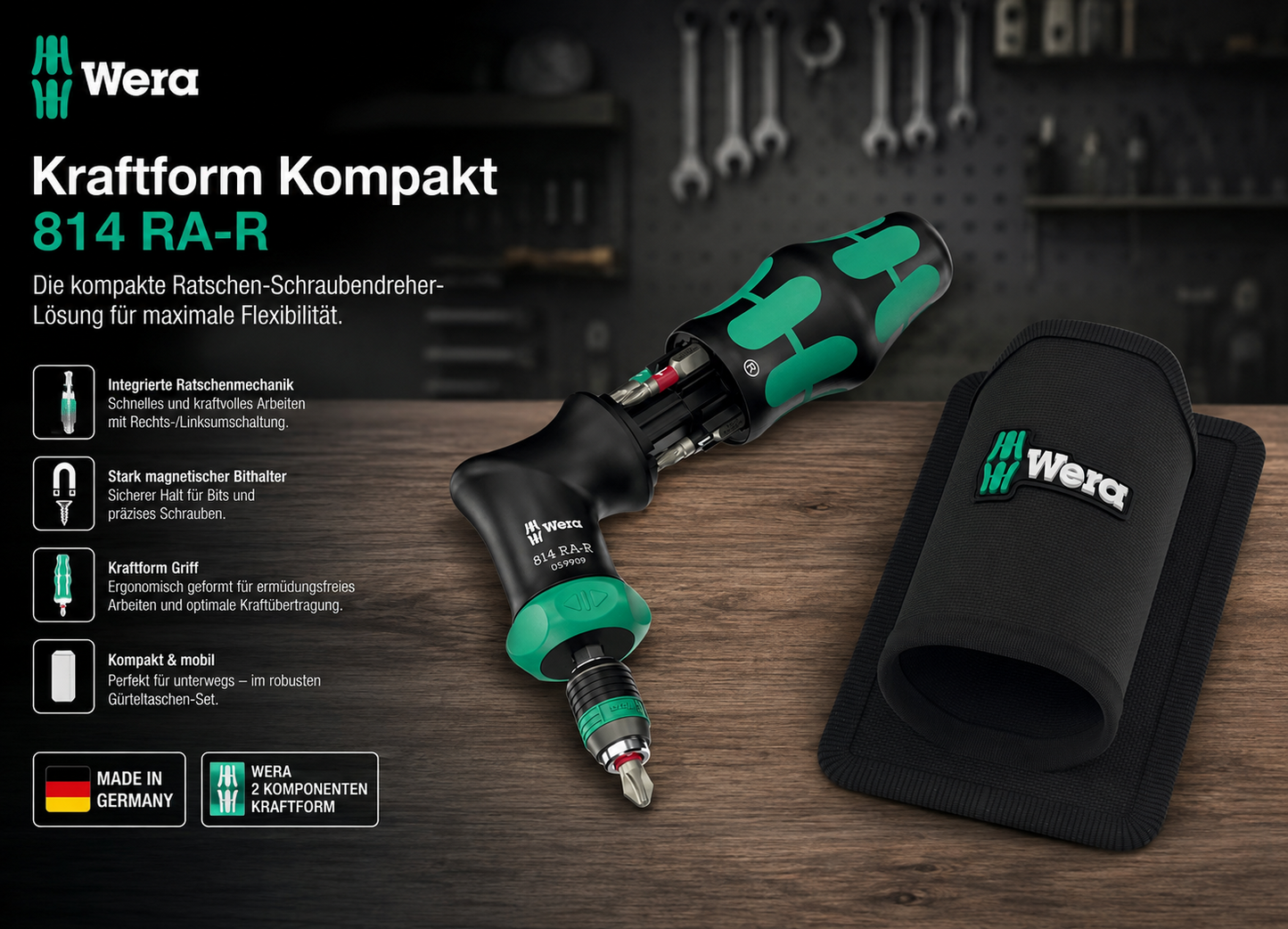 Wera Kraftform Kompakt Pistol RA-R 1, 7-teilig