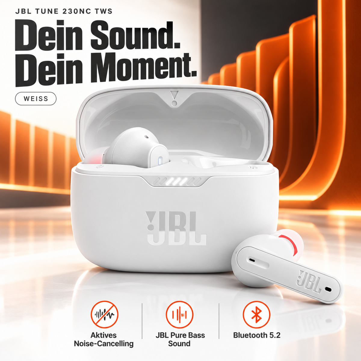 JBL TUNE 130NC TWS Kabellose In-Ear Kopfhörer - Weiß _0,12_5 – Produktabbildung