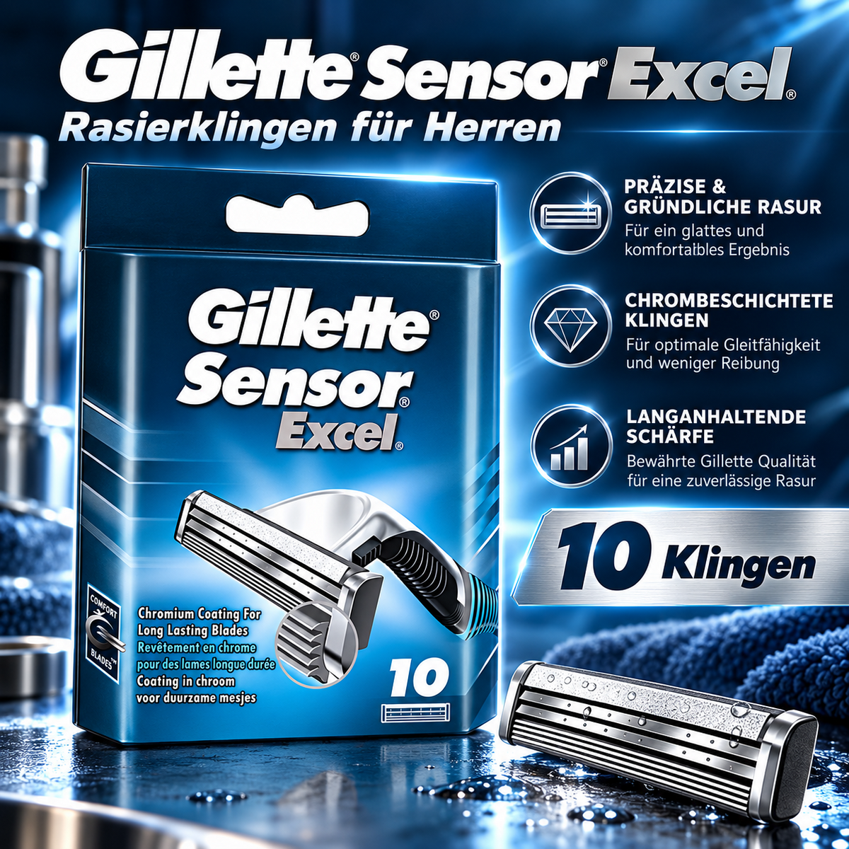 Gillette Sensor Rasierklingen für Herren