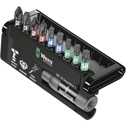 Wera 5073980001 10tlg. Bit-Set 1/4" Schrauber Bitsatz Profi