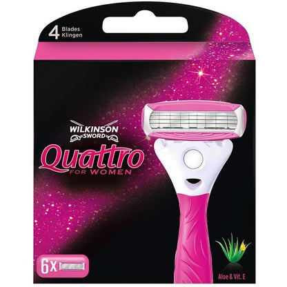Wilkinson Quattro for Women Rasierklingen 6er Pack Ersatzklingen