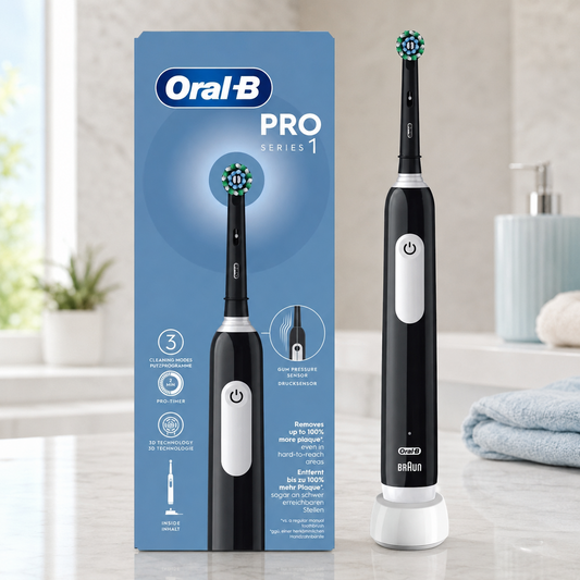 Oral-B Zahnbürste Pro Series 1 Cross Action Elektrische Zahnbürste 3 Stufen Akku