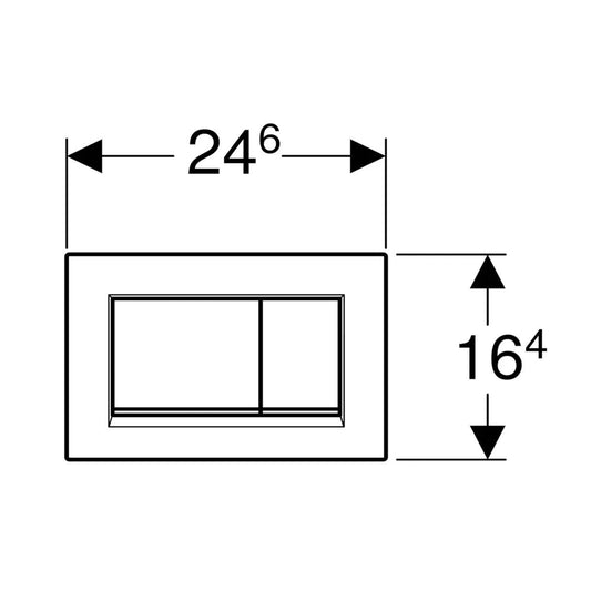 Geberit Betätigungsplatte Sigma 20, für 2-Mengen Spülung mattchrom/hochglanz