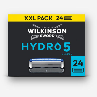 Wilkinson Sword Hydro 5 Herrenrasierer Klinge, Ersatzklingen-Pack Herrenrasierer, Haut-Hydratation, karbonbeschichtete Klingen, 4 Ersatzklingen