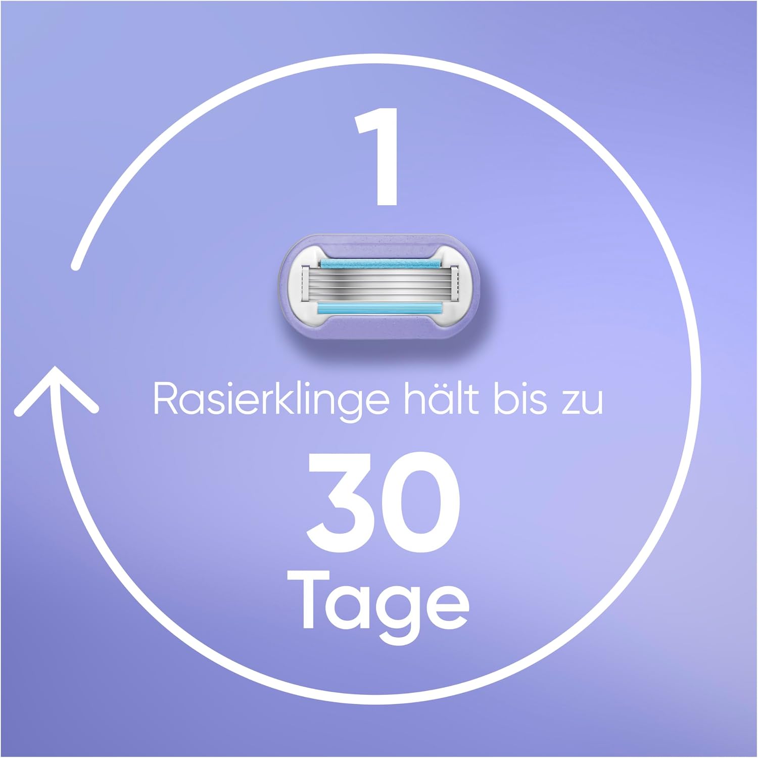 Gillette Venus Extra Smooth Swirl Rasierklingen Damen, 4 Original Ersatzklingen für Damenrasierer mit 5 Klingen für Eine Gründliche Rasur