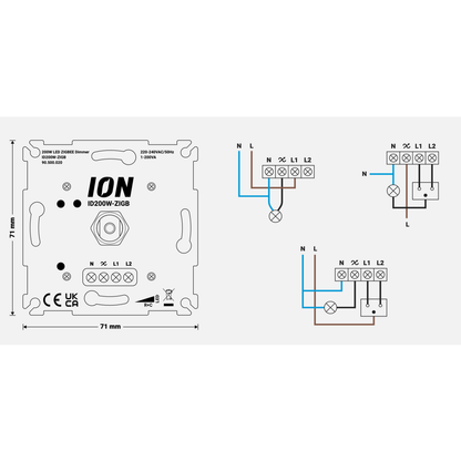 ION Industries LED Zigbee Drehdimmer 200 Watt (90.500.020)
