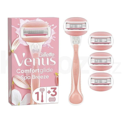 Gillette Venus Comfortglide Spa Breeze Rasierer + 4 Klingen Damen