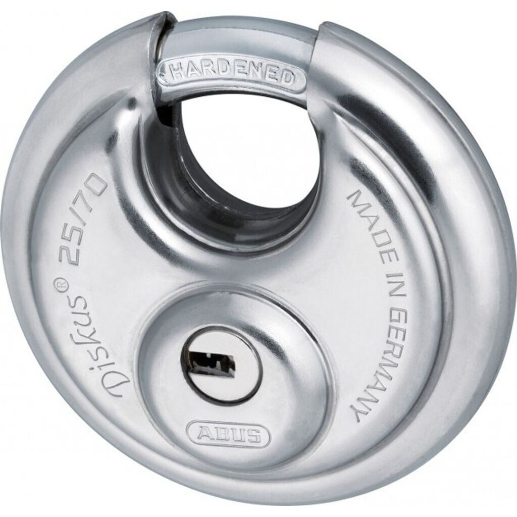 ABUS Diskus 25/70 Vorhangschloss Edelstahl Outdoor, 5 Schlüssel