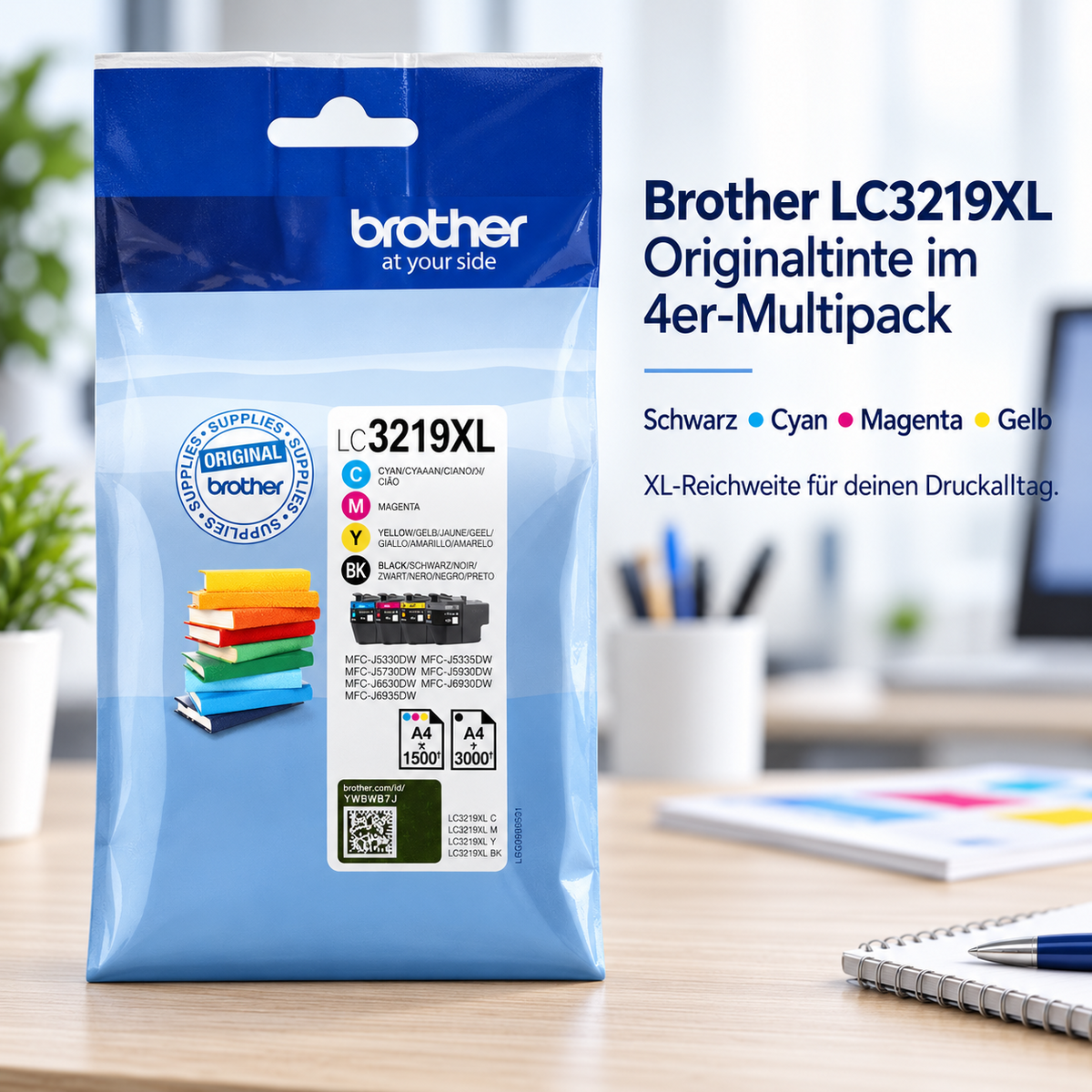 Brother LC3219 XLVALDR Tinte Value Pack original J5730, J5920, J5330, J6930