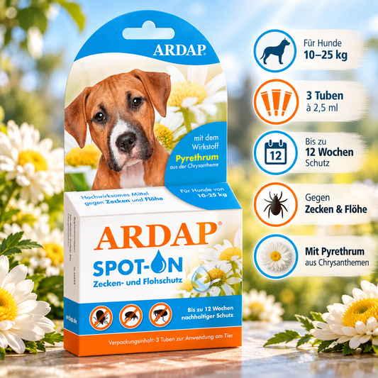 Ardapcare Quiko Ardap Spot-On für Hunde von 10-25 kg – Produktbild 1