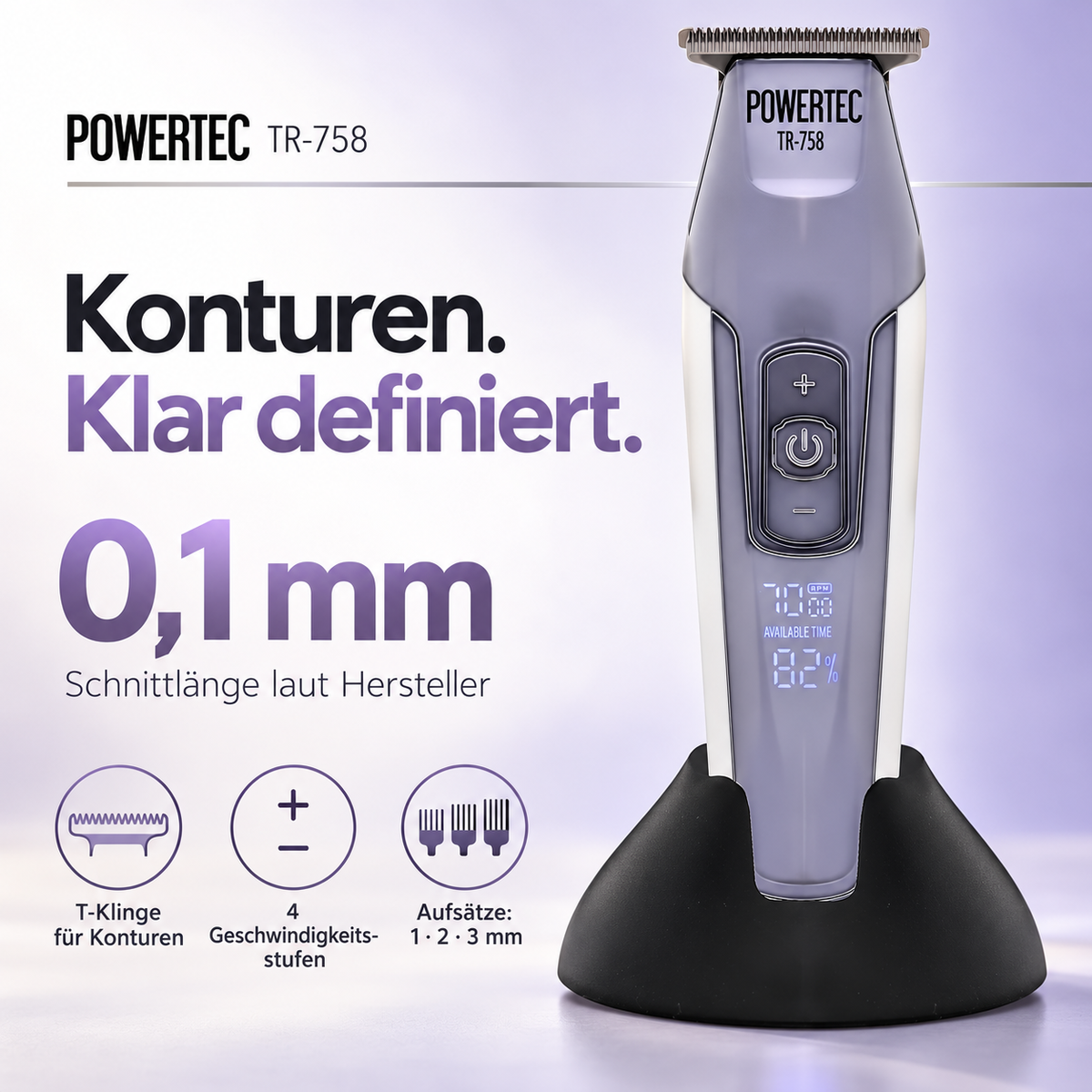 Haarschneidemaschine konturen PowertecTR-758 – Produktabbildung