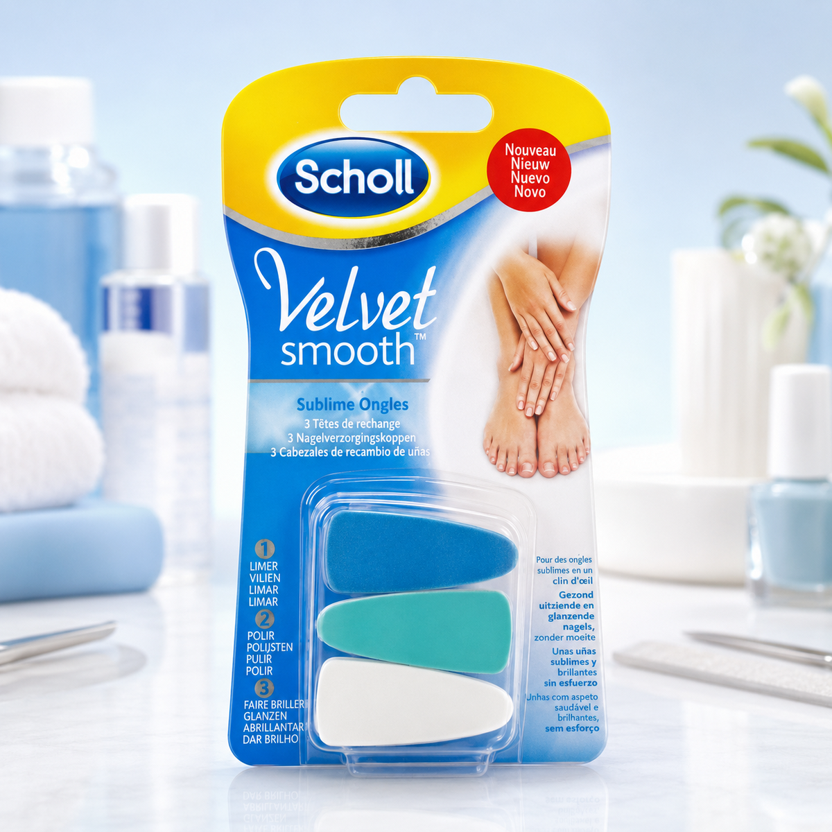 Nachfüller Limes Scholl Velvet Smooth Nail Care Heads X3