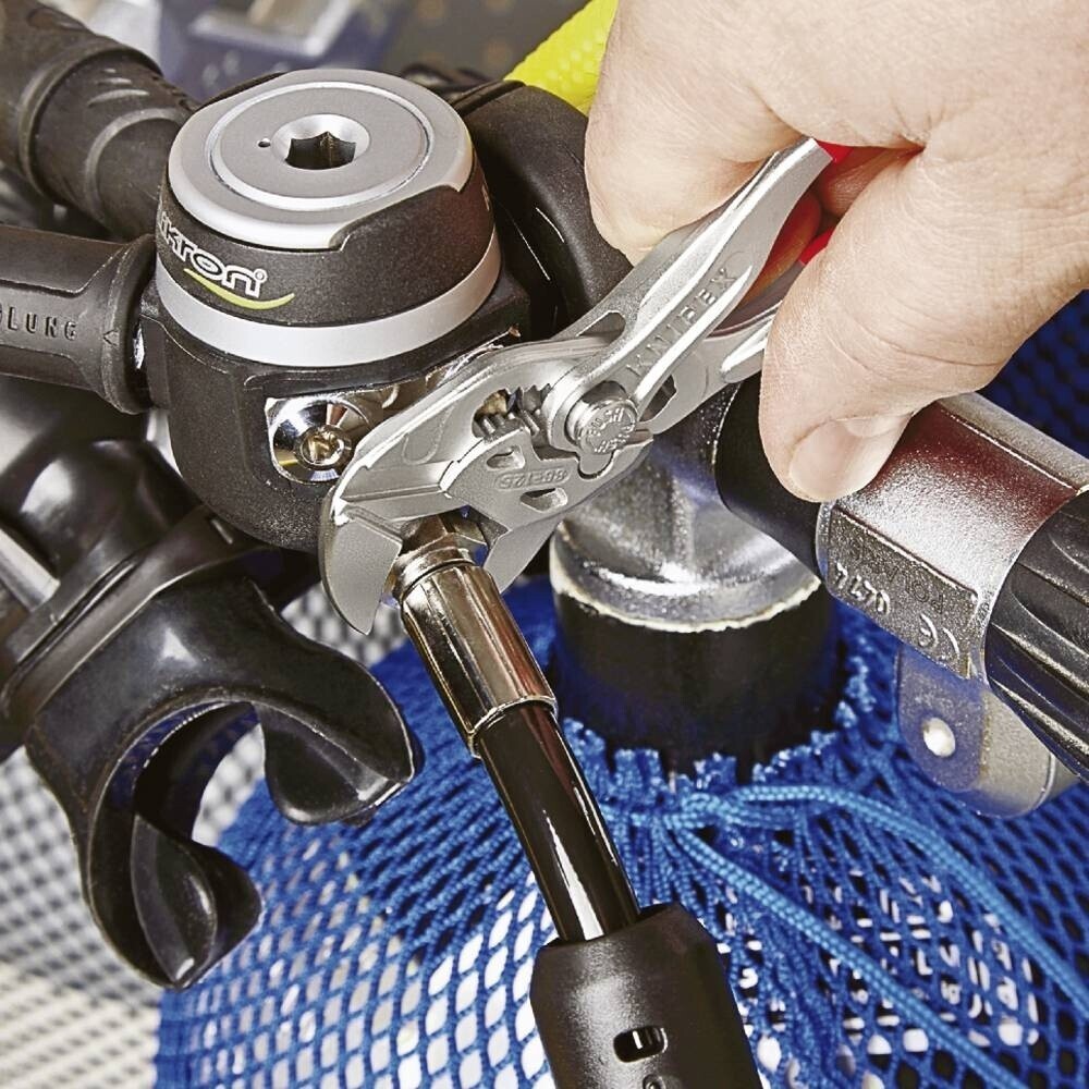 KNIPEX 86 03 125 SB Mini-Zangenschlüssel Zange und Schraubenschlüssel in einem W