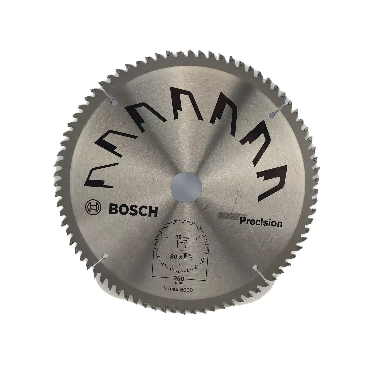 Bosch 2609256882 DIY Kreissägeblatt, Precision 250 x 2 x 30 mm Z=80 Sägeblatt