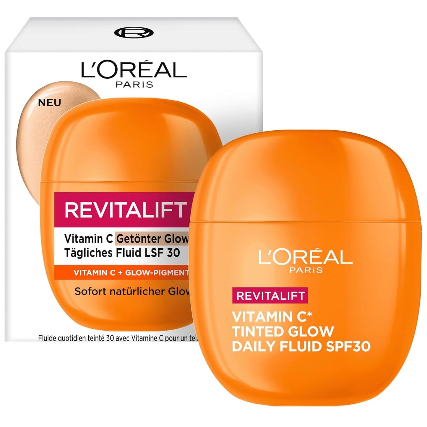 L'Oréal Paris Vitamin C Fluid, Getönt & mit LSF 30, tägliche Feuchtigkeitspflege