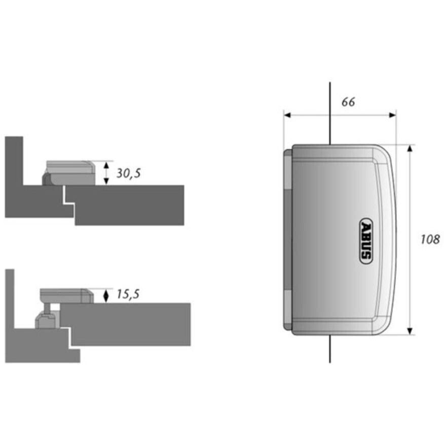 Abus Tuerzusatz-Sicherung 112 W EK Bandseite - 261169