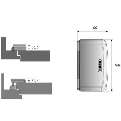 Abus Tuerzusatz-Sicherung 112 W EK Bandseite - 261169