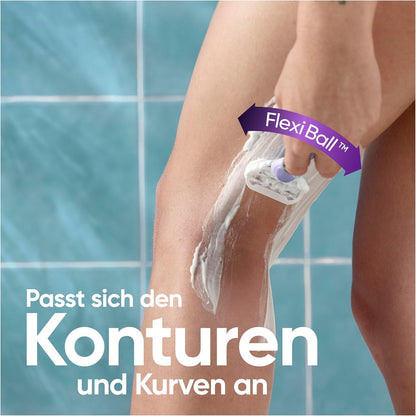 Gillette Venus Extra Smooth Swirl Rasierklingen Damen, 4 Original Ersatzklingen für Damenrasierer mit 5 Klingen für Eine Gründliche Rasur