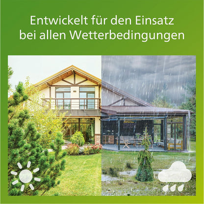 Philips Outdoor Ultra-Efficient Bustan Wandleuchte 3.8W, Bewegungssensor, 2700K warmweißes Licht, IP44 wetterfest, anthrazit