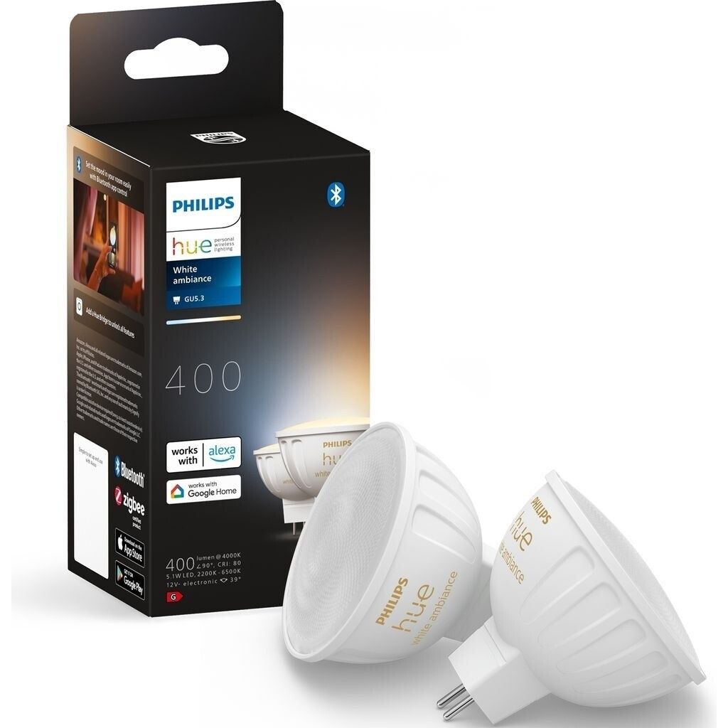 Philips Lighting Hue LED-Leuchtmittel LED-Lampe GU5.3 ZigBee Google 1780697