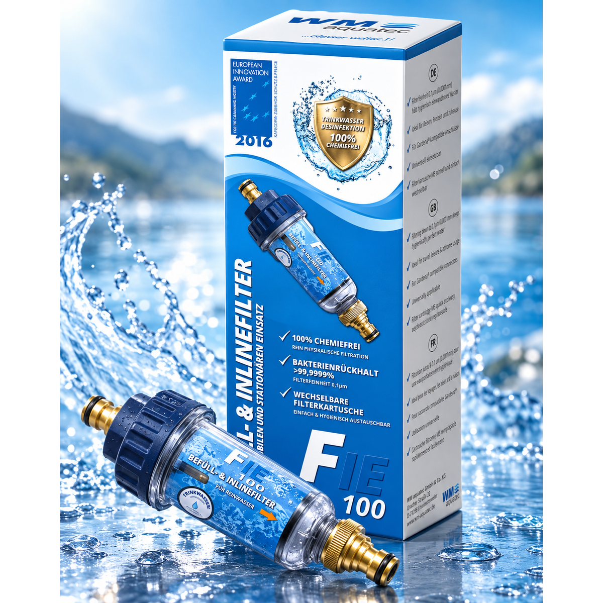 WM aquatec FIE-100 Befüll- & Inlinefilter – chemiefreie Trinkwasserfiltration
