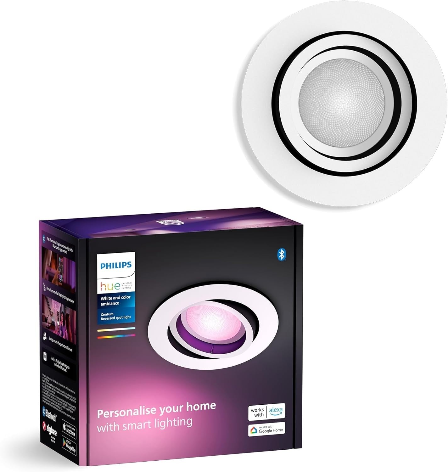 Philips HUE White & Color Ambiance Centura Einbauspot LED-Leuchte Weiß NEU