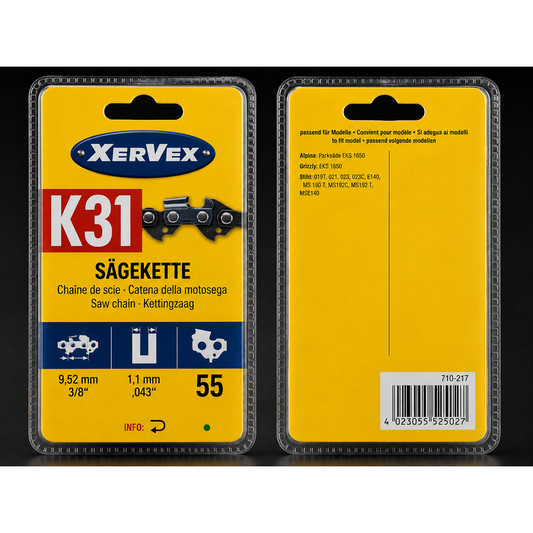 K31 Sägekette Kette Motorsägenkette 9,52mm 3/8' Hobby