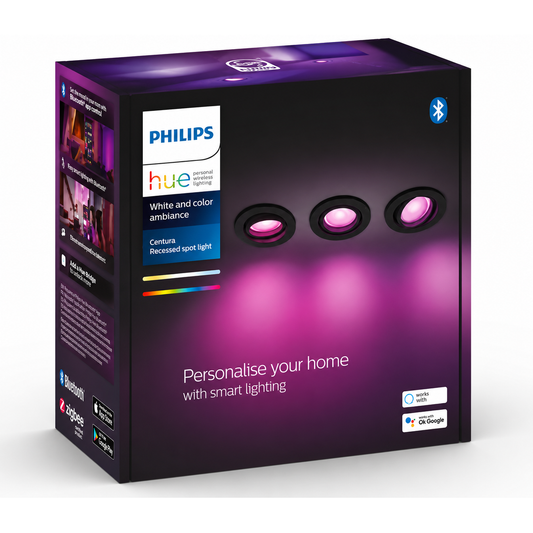 Philips Hue White and Color Ambience Centura Dreierpack schwarz (929003045501)