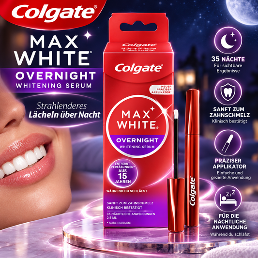 Colgate Max White - Overnight Whitening Serum - Zahnaufhellungs Kit - 35 Nächte – Produktbild