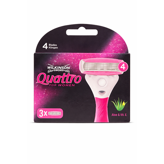 Wilkinson Quattro for Women Rasierklingen – Damen Ersatzklingen – 3er Pack – Neu
