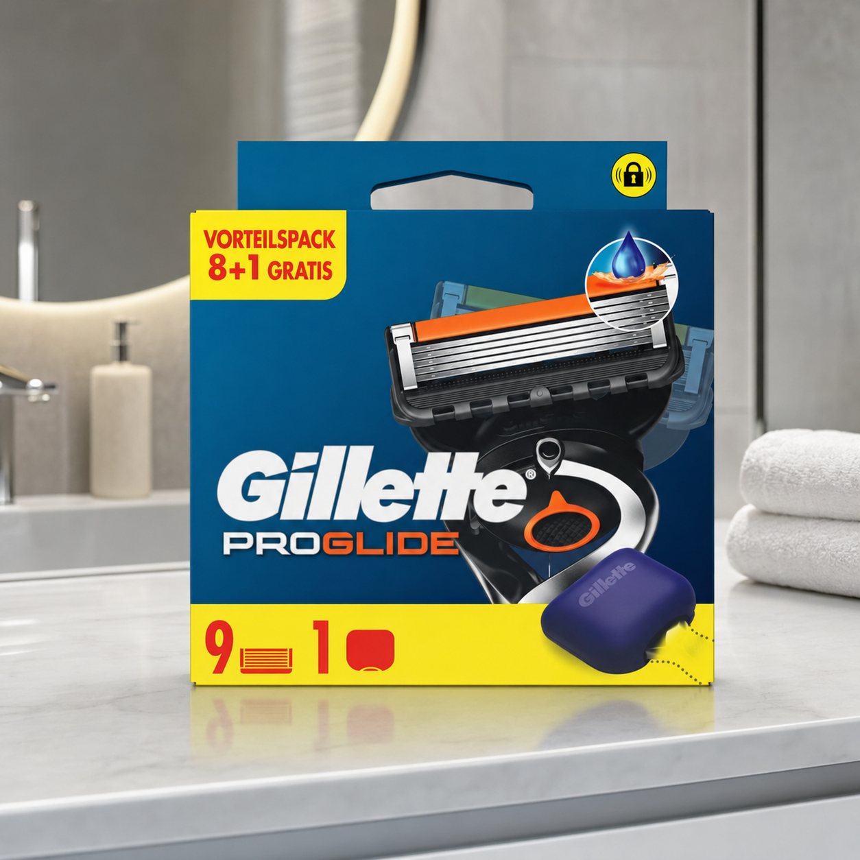 9 Gillette Proglide Rasierklingen in OVP