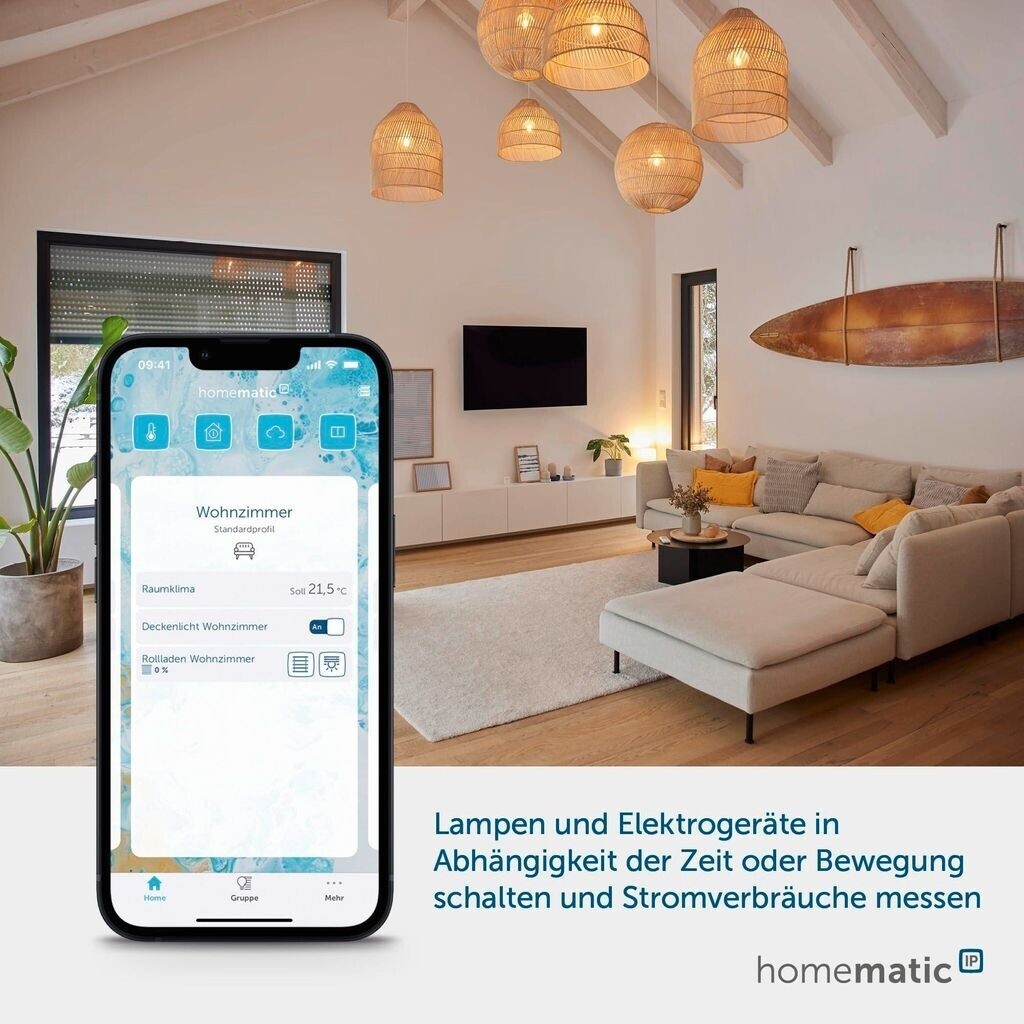 Homematic IP Smart Home Schalt-Mess-Aktor für Markenschalter HmIP-BSM (142720A0)