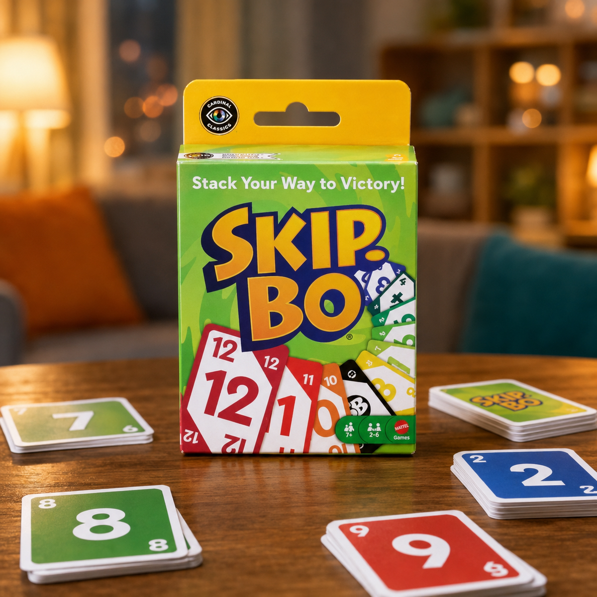 Skip-Bo Mattel Kartenspiel JMM20 – 168 Karten für 2–6 Spieler ab 7 Jahren