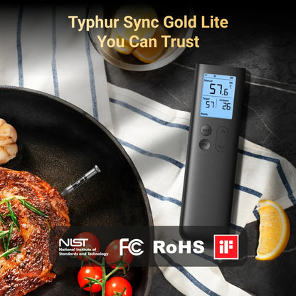 Typhur Sync Gold Lite Digitales Grill- & Fleischthermometer Schwarz inkl. 1 Sond