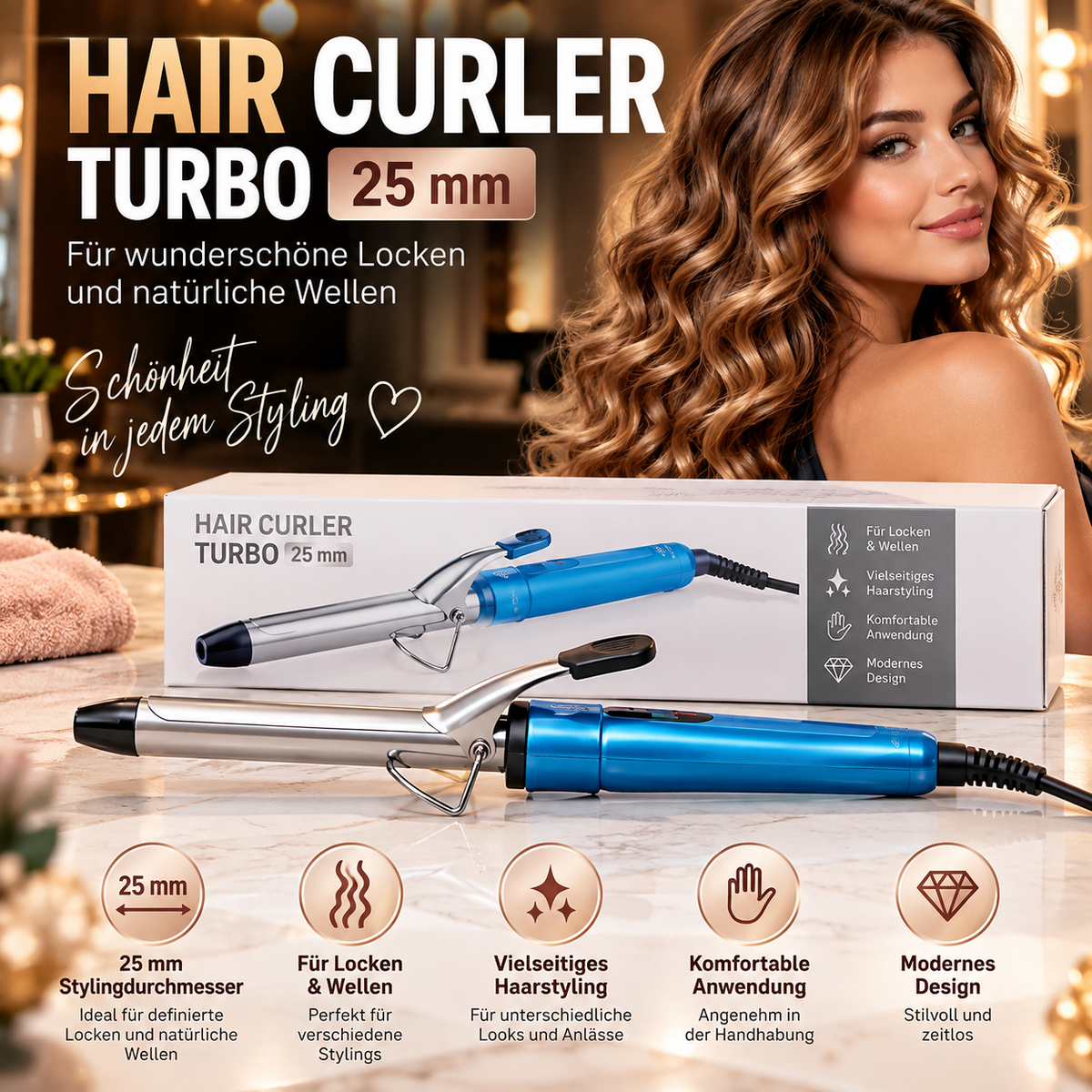 curling tong turbo 25mm