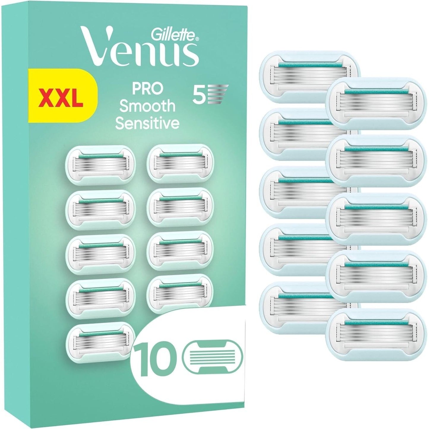 Gillette Venus Pro Smooth Sensitive Rasierklingen empfindliche Haut 10 Klingen