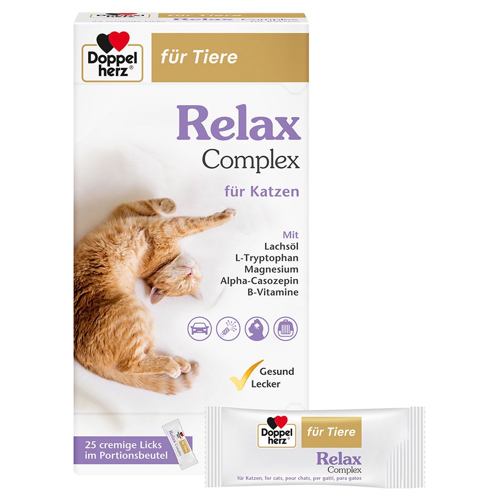 DOPPELHERZ Relax Complex für Katzen, 25x10g , PZN 18450169