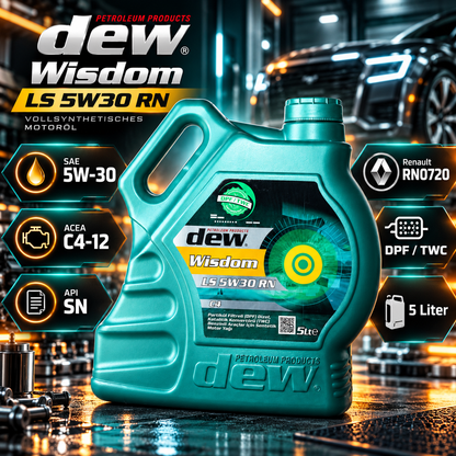 dew Wisdom LS 5W30 RN – 5 Liter Hochleistungs-Motoröl – Produktbild 1