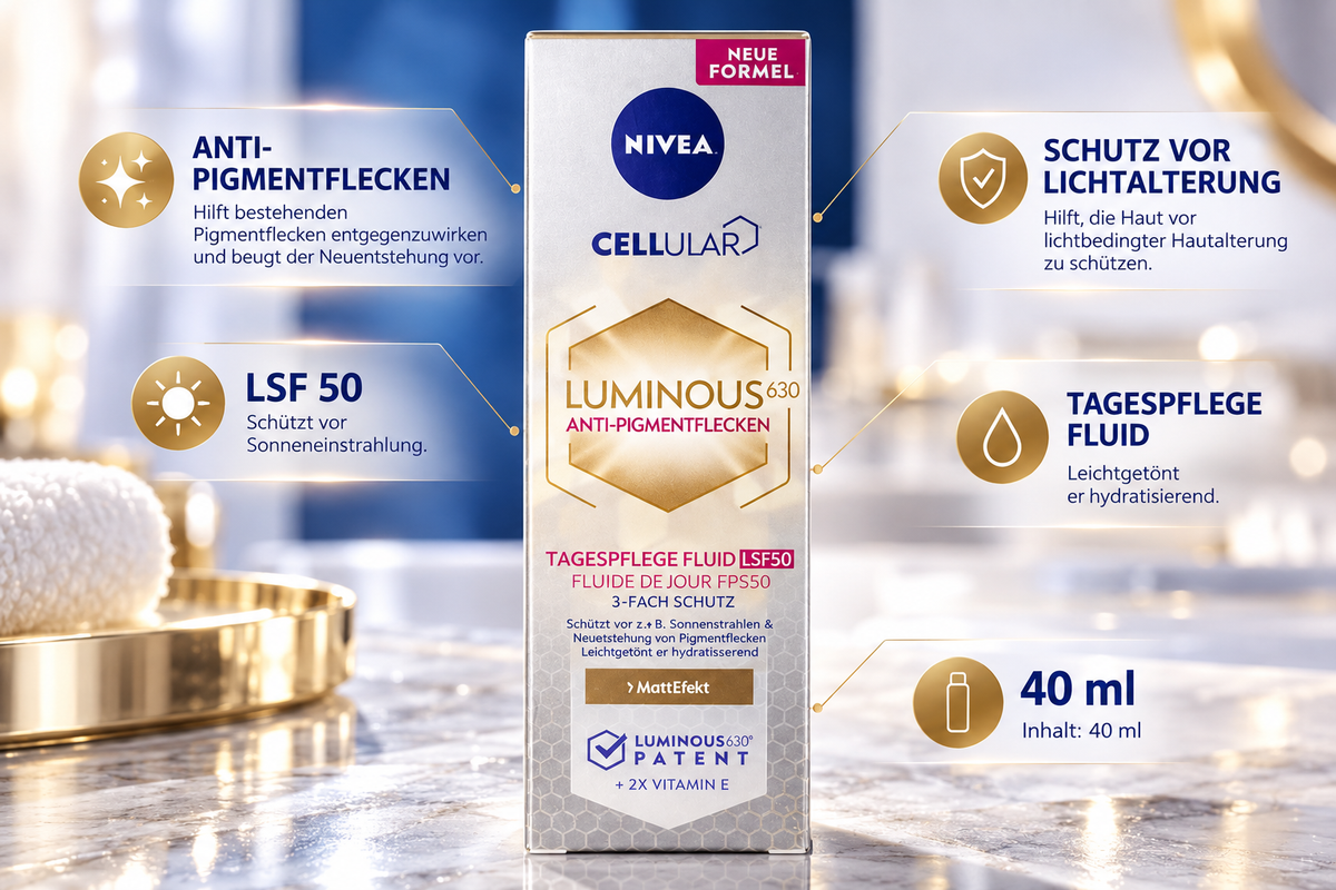 NIVEA Cellular LUMINOUS630® Anti-Pigmentflecken Tagespflege Fluid LSF50 40ml