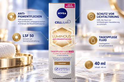 NIVEA Cellular LUMINOUS630® Anti-Pigmentflecken Tagespflege Fluid LSF50 40ml